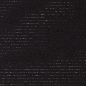 Hosenstoff Stretch Glitzer-Nadelstreifen – schwarz/silber metallic, 
