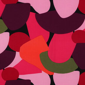 LENZING™ ECOVERO™ Viskosestoff Rockpool | Nerida Hansen – schwarz/intensiv pink, 