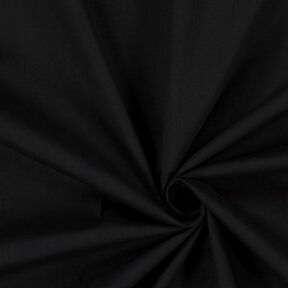 Popeline Stoff Stretch – schwarz, 