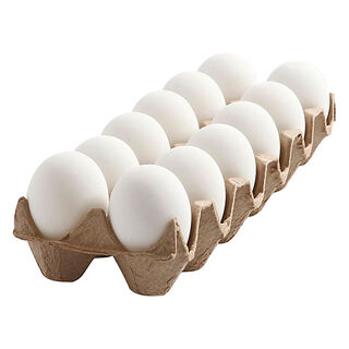 Kunststoff-Eier, 12 Stk. – weiss, 