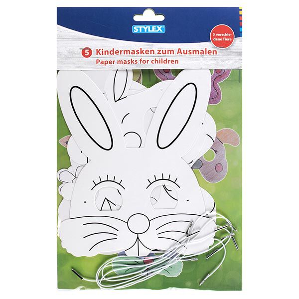 Kindermasken zum Ausmalen [5Stk.],  image number 1