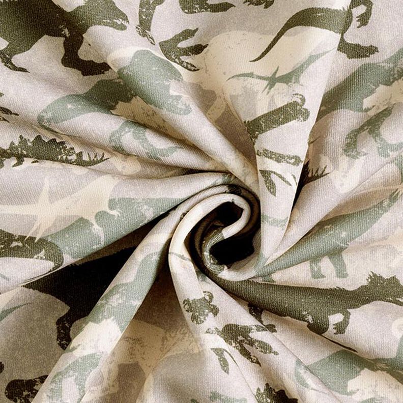 Sweatshirt angeraut Camouflage-Dinos Melange – helltaupe/schilf,  image number 3