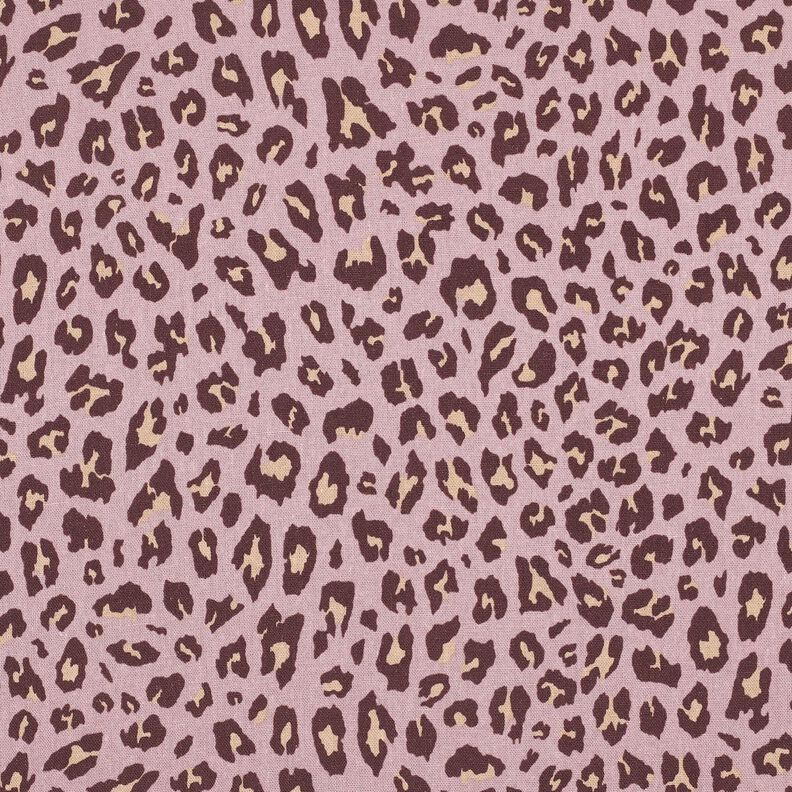 Viskose-Leinen-Mix Leo Print | Poppy Fabrics – hellaltrosa/aubergine,  image number 1