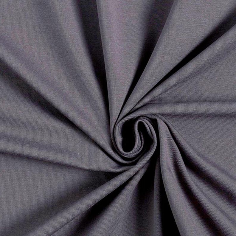 Baumwolljersey Medium Uni – schwarzblau,  image number 1
