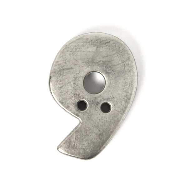 Zahlenknopf 9 - Metalloptik, image number 1