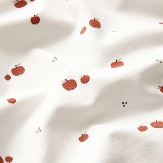 Baumwolljersey Äpfelchen – wollweiss, 