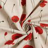 Dekostoff Halbpanama Mohn groß – karminrot/natur,  thumbnail number 3