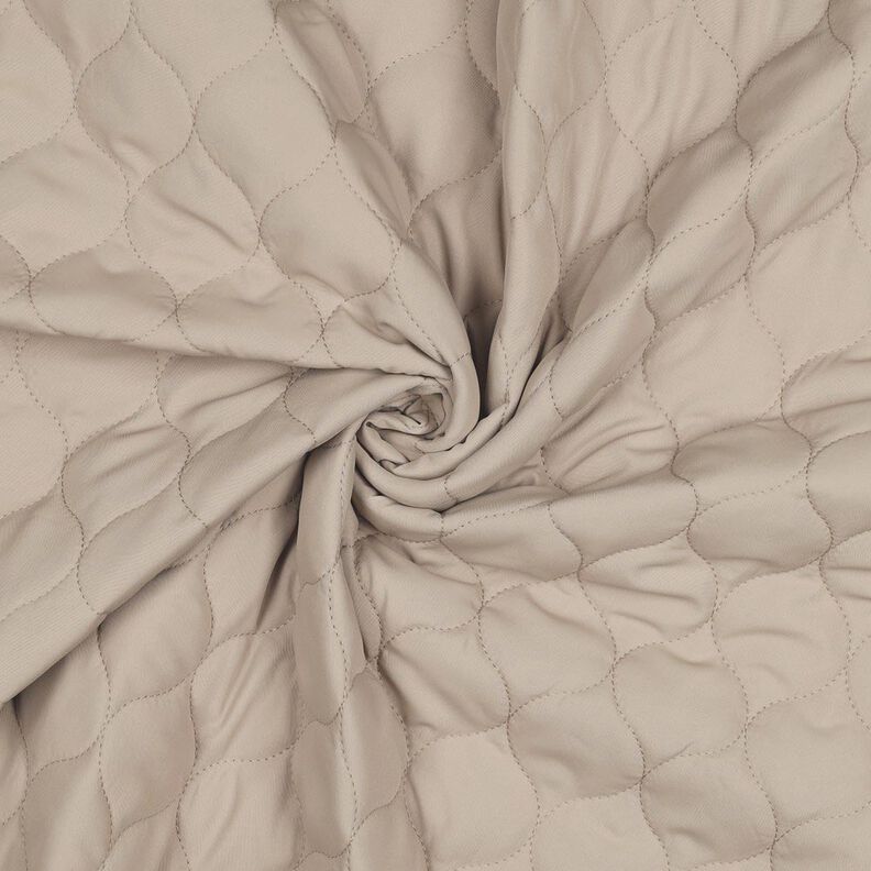 Steppstoff Kreismuster | Poppy Fabrics &ndash; dunkelbeige,  image number 3