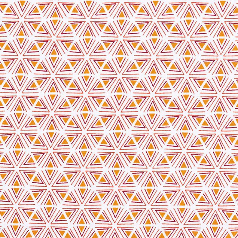 Baumwollstoff Cretonne geometrische Formen – weiss/currygelb,  image number 1