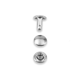 Hohlnieten 3-4mm Klemmbereich [25 Stück | Ø 7,5 mm] | Prym – silber metallic, 