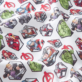 Cretonne Lizenzstoff Avengers Motivkacheln | Marvel – weiss, 