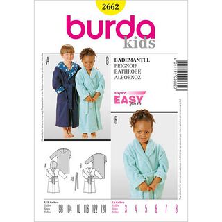 Bademantel | Burda 2662 | 98-128, 