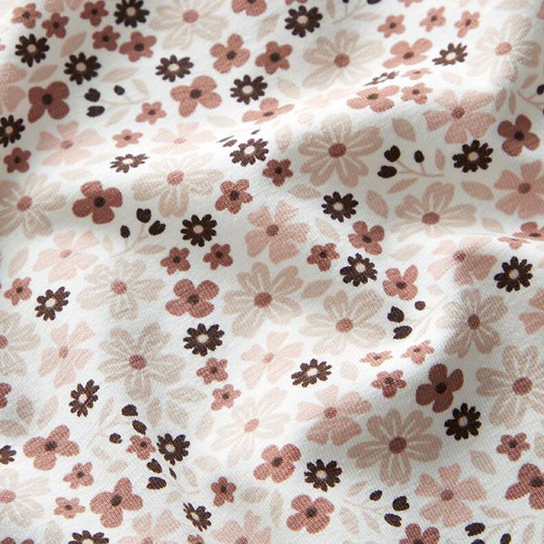 Baumwolljersey süße Blümchen – wollweiss,  image number 2