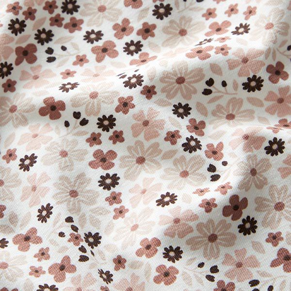 Baumwolljersey süße Blümchen – wollweiss, image number 2