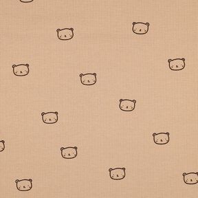 Waffeljersey Bärchen | Poppy Fabrics – dunkelaltrosa/aubergine, 