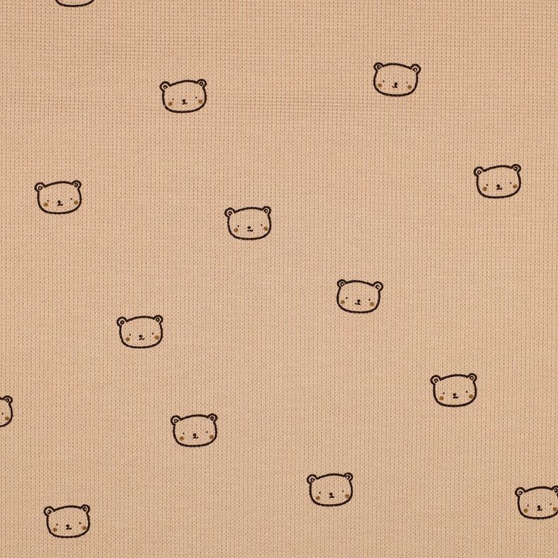 Waffeljersey Bärchen | Poppy Fabrics – dunkelaltrosa/aubergine, image number 1