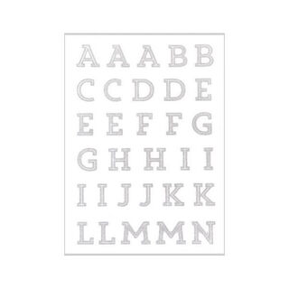 Bügelfolie Glitter A-Z – silber metallic | Rico Design, 
