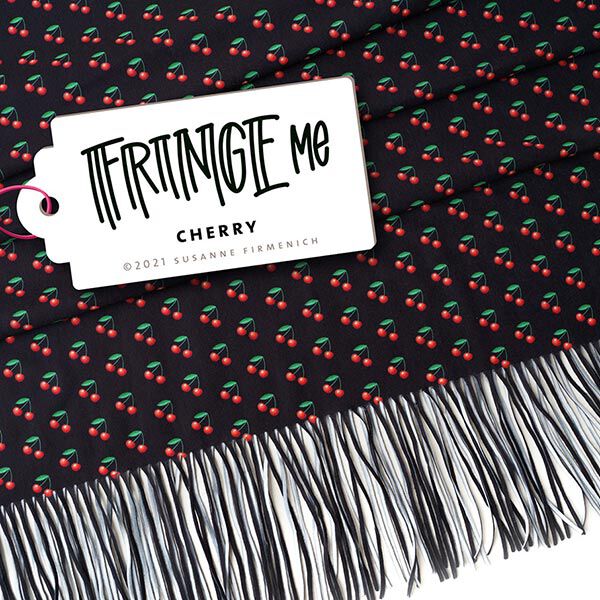 FRINGE ME Cherry – schwarz | Albstoffe | Hamburger Liebe, image number 7