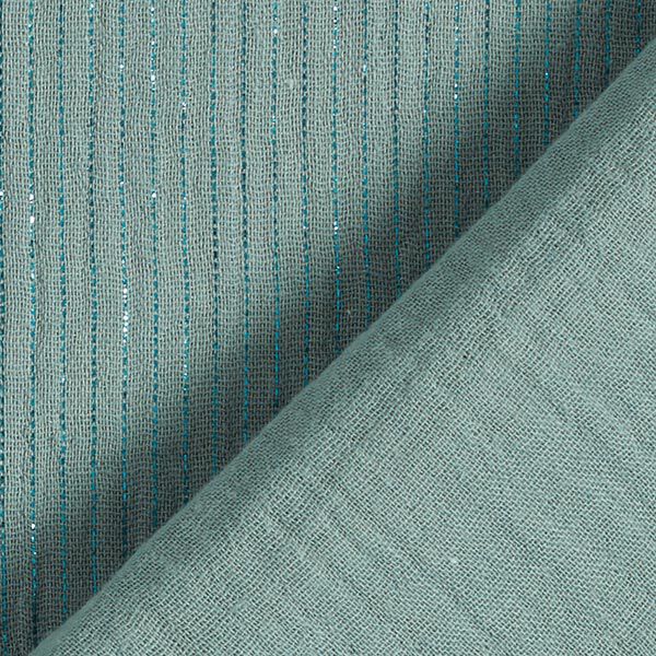 Baumwoll Musselin mit Schimmerstreifen – schilf | Reststück 80cm