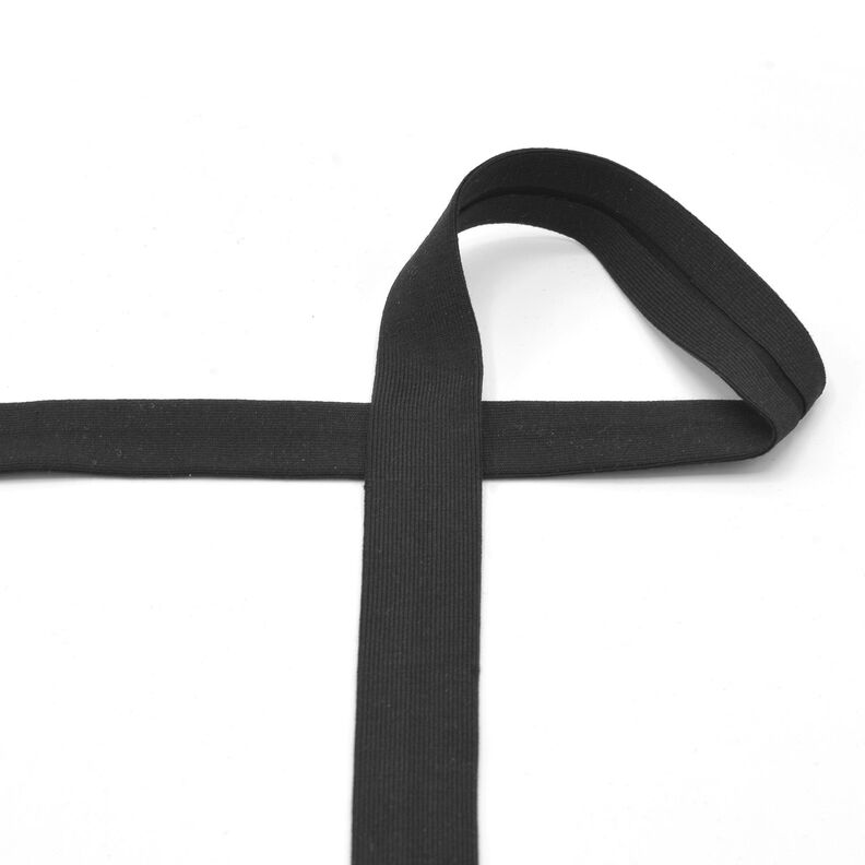 Schrägband Baumwolljersey [20 mm] – schwarz,  image number 2