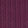 Strick Cloqué Zopfmuster – merlot,  thumbnail number 1