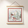 Dekopanel Gobelin Schneemann – karminrot/hellbeige,  thumbnail number 7