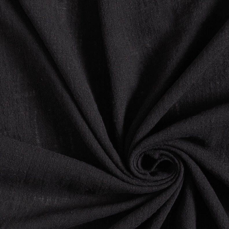 Baumwollstoff Leinen-Optik – schwarz,  image number 1