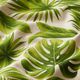 Dekostoff Halbpanama Monsterablätter – natur/grün,  thumbnail number 2