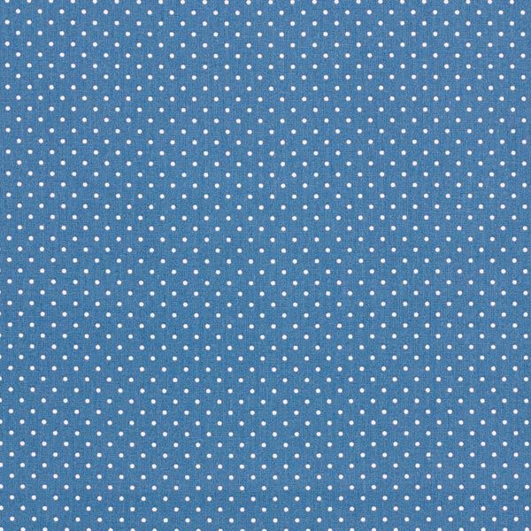 Baumwollpopeline kleine Punkte – jeansblau/weiss