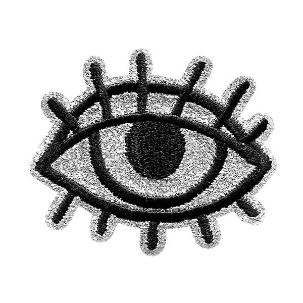 Applikation  Auge [ 5 x 4,3 cm ] | Prym – schwarz/silber