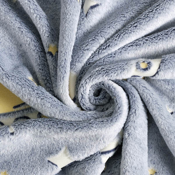 Kuschelfleece Glow in the Dark Weltall – nachtblau/creme, image number 4