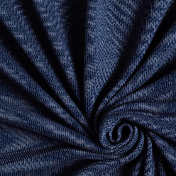 Baumwoll-Strickstoff – marineblau | Reststück 50cm