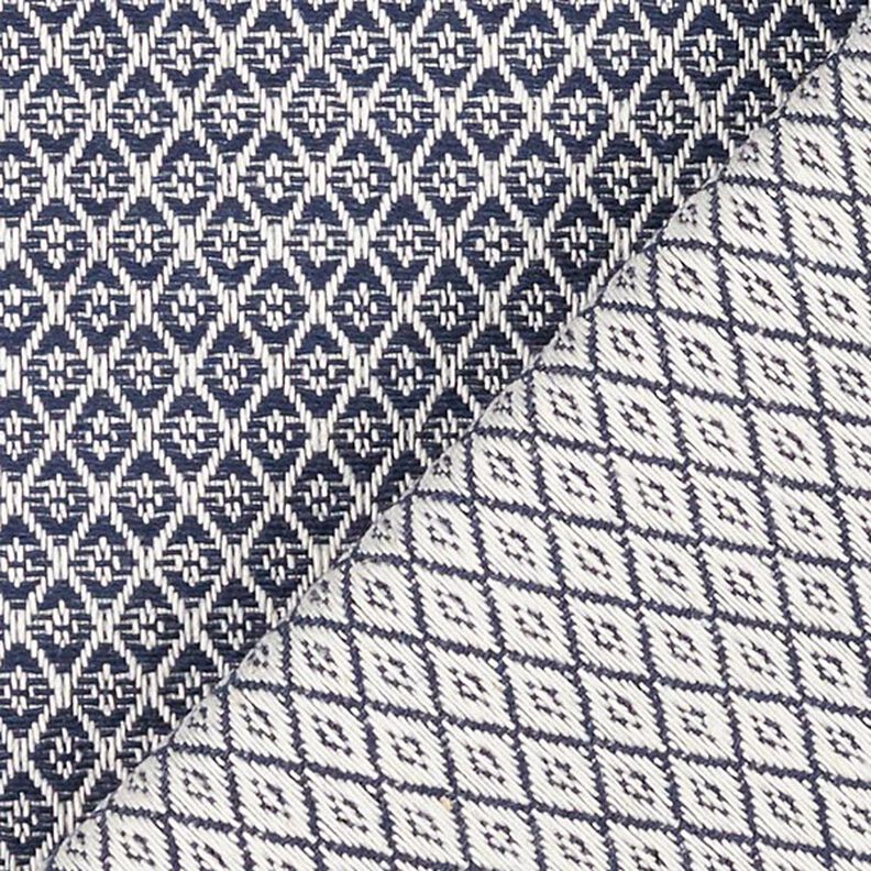 Möbelstoff Jacquard Miniraute – blau,  image number 3