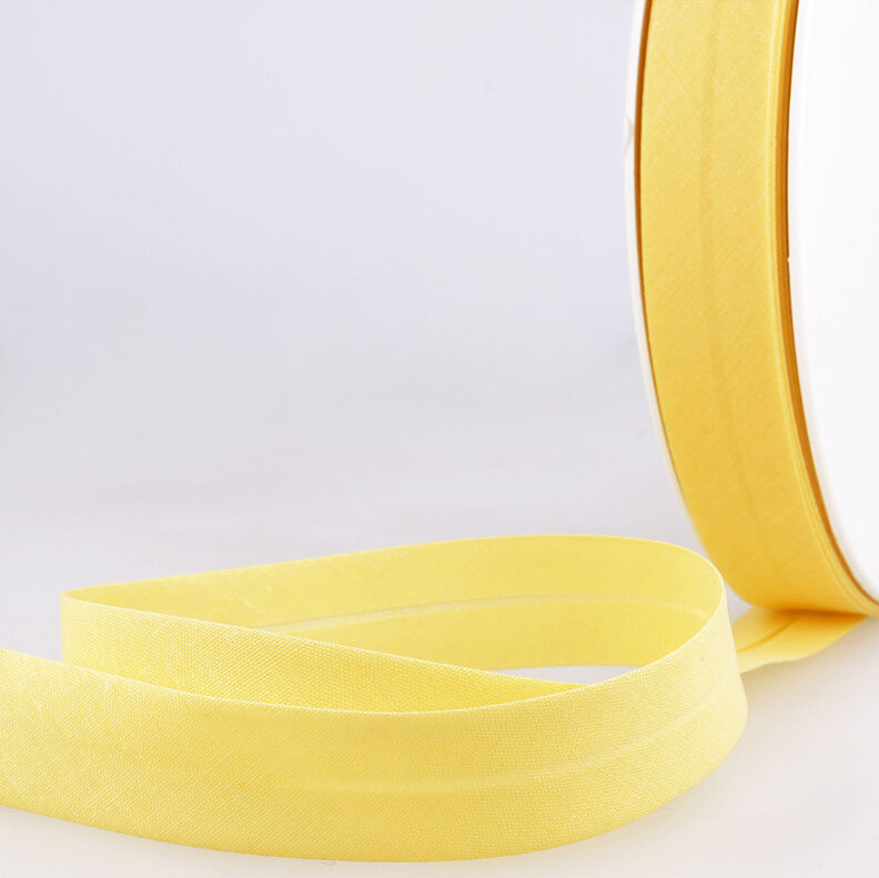 Schrägband Polycotton [20 mm] – gelb,  image number 1