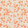 Dekostoff Baumwollsatin Blütenmeer – pfirsichorange/weiss,  thumbnail number 1