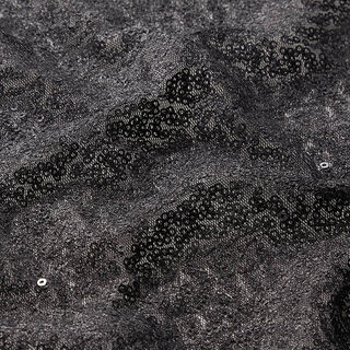 Paillettenstoff Schlangenlinien – schwarz, 