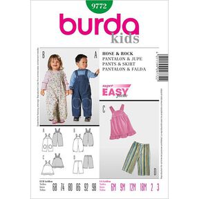 Latzhose / Rock | Burda 9772 | 68-98, 