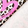 French Terry Sommersweat Leo und Neon-Herzen – cashew/neonpink,  thumbnail number 4