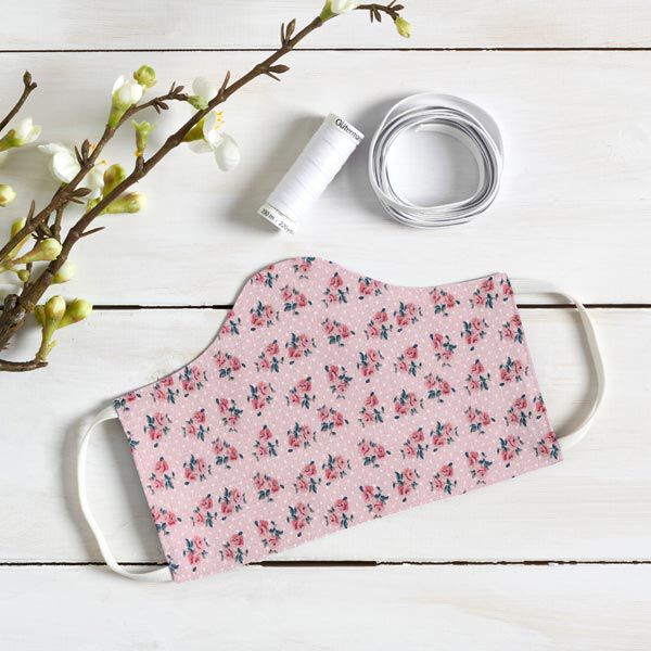 Baumwollstoff Cretonne kleine Rosen – rosa,  image number 8