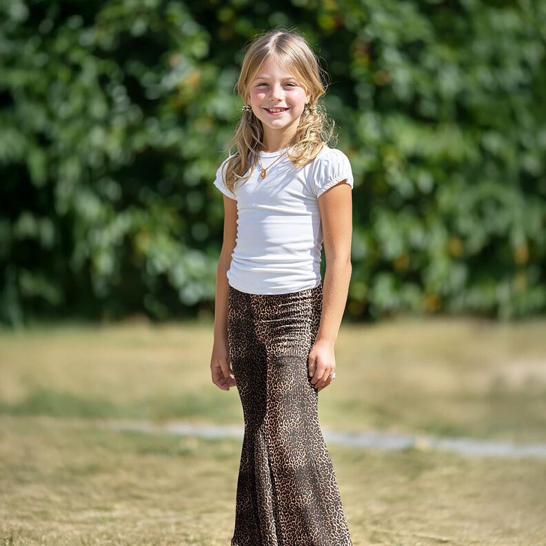 Nicki Stoff Leo Druckmuster – creme/schwarz,  image number 5