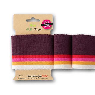 GOTS Strickbündchen CUFF ME COLLEGE [ 140 cm | 7 cm ] | Albstoffe – bordeauxrot/rot, 