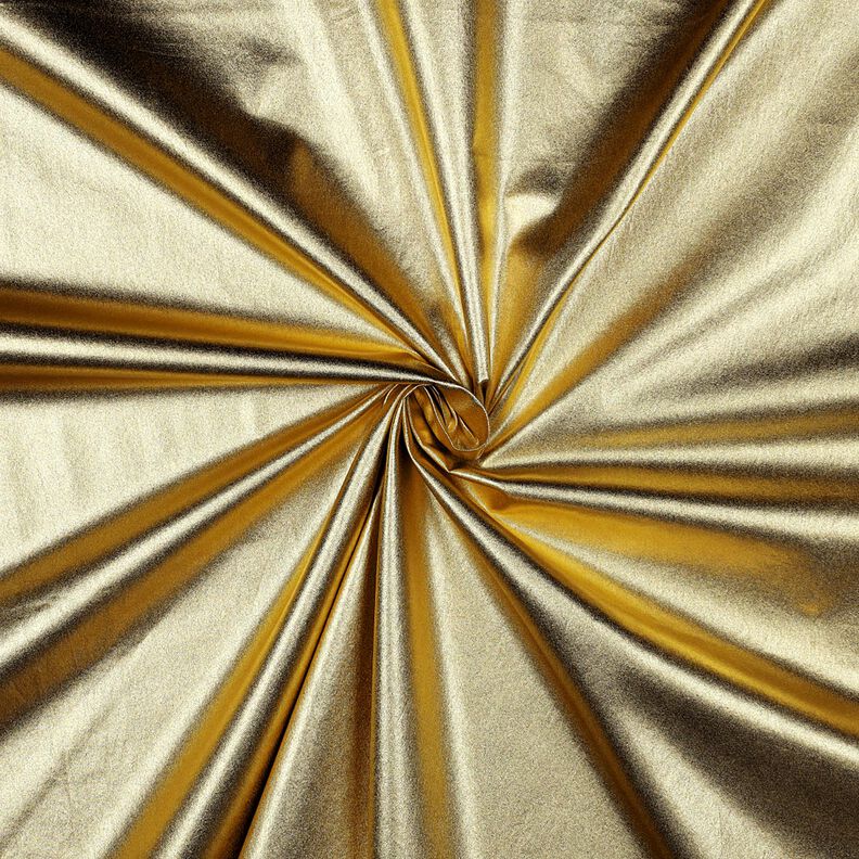 Baumwollpopeline folienveredelt Uni – gold metallic, image number 1