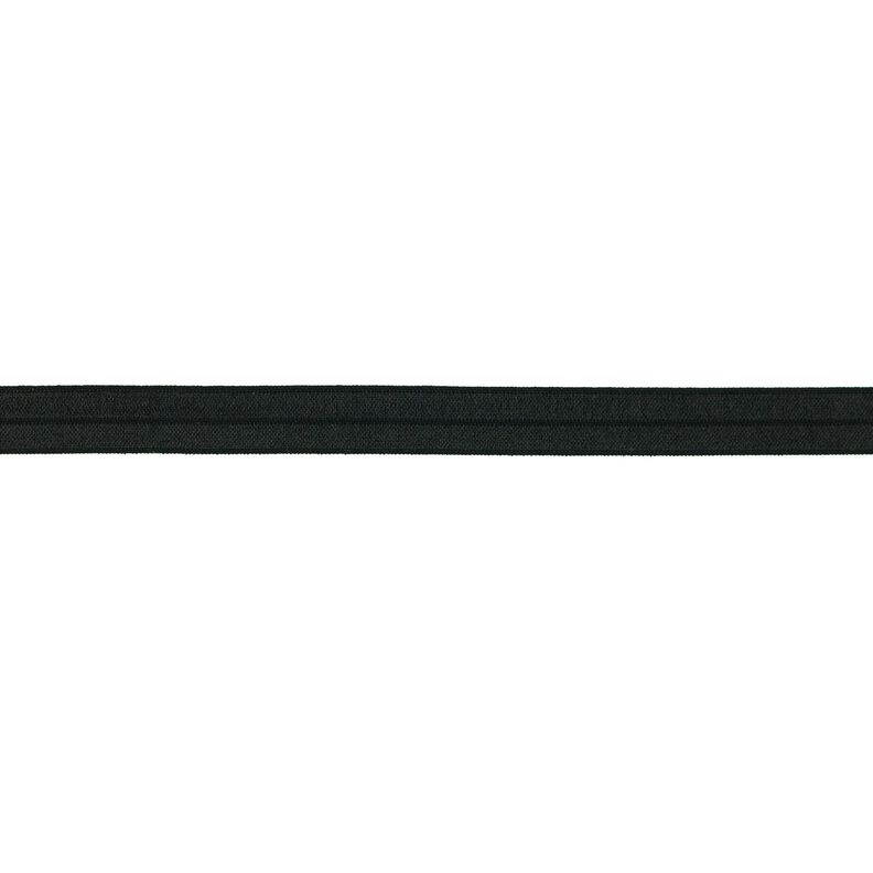 Elastisches Einfassband (Falzgummi) glänzend [15 mm] – schwarz,  image number 1