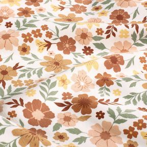Baumwolljersey Blumenmeer – elfenbein/hellaltrosa, 