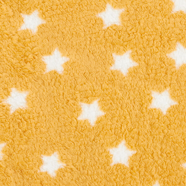 Wellnessfleece Sterne – weiss | Reststück 100cm