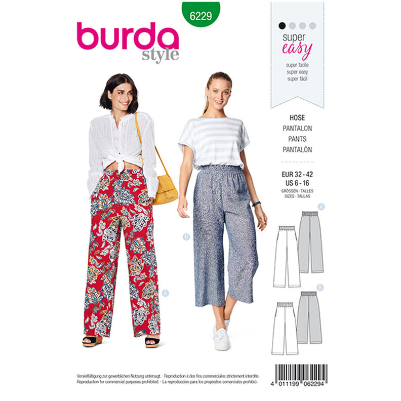 Hose | Burda 6229 | 32-42,  image number 1