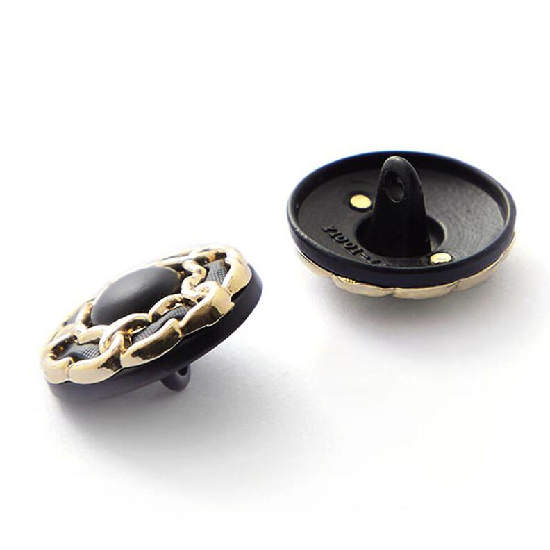Ösenknopf – schwarz/gold,  image number 2