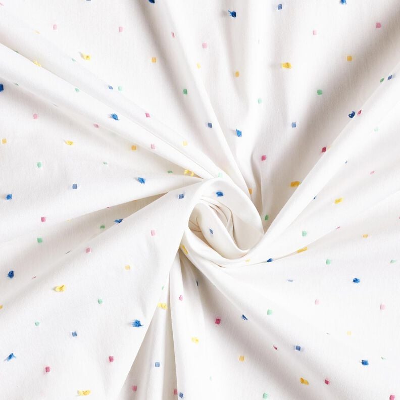 Popeline buntes Konfetti – weiss, image number 3
