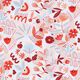 Baumwollstoff Cretonne abstrakte Blumen – weiss/rosa,  thumbnail number 1