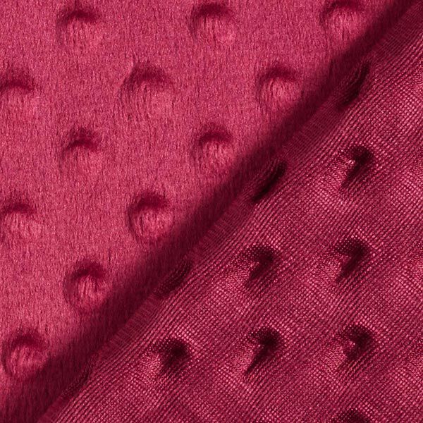 Kuschelfleece geprägte Punkte – bordeauxrot, image number 4